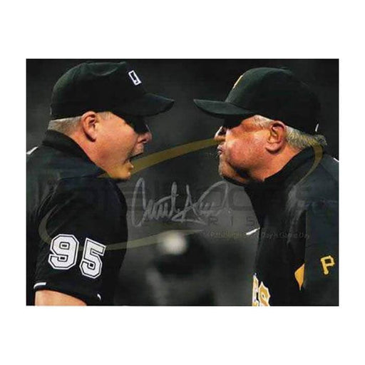 Clint Hurdle Signed Arguing With An Umpire Spotlight 8X10 Photo