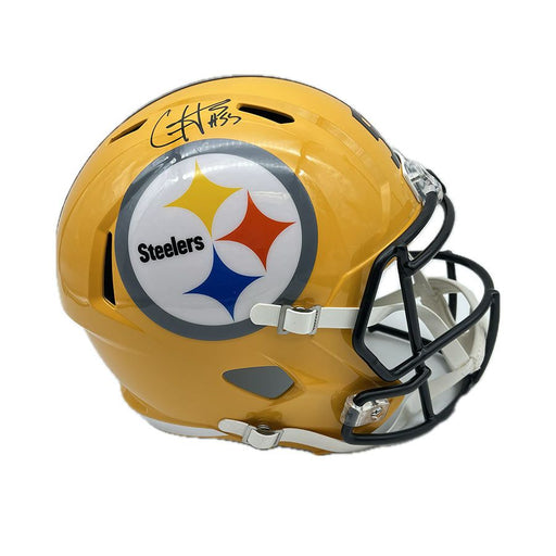Cole Holcomb Signed Pittsburgh Steelers Full Size 75th Anniversary Speed Replica Helmet