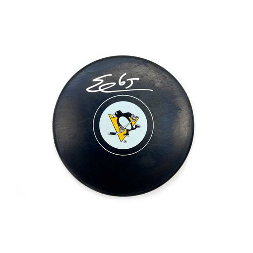 Erik Karlsson Signed Pittsburgh Penguins Logo Puck