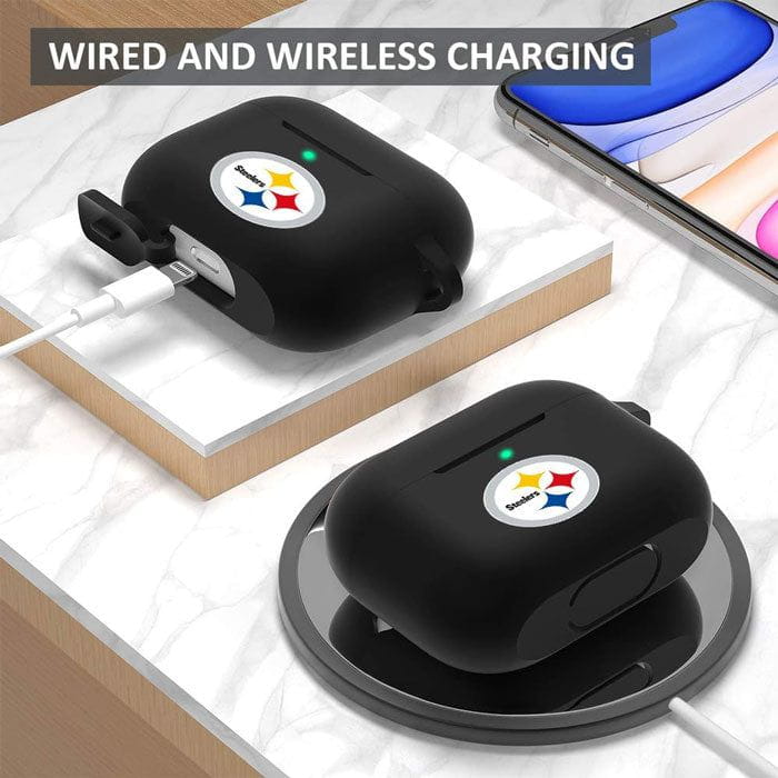 Pittsburgh Steelers Black Silicone Apple AirPod PRO Case Cover