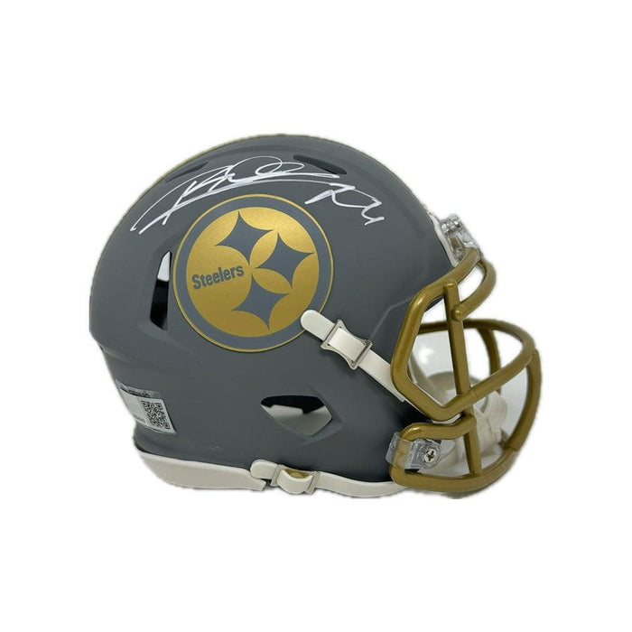 Rod Woodson Signed Pittsburgh Steelers Slate Speed Mini Helmet