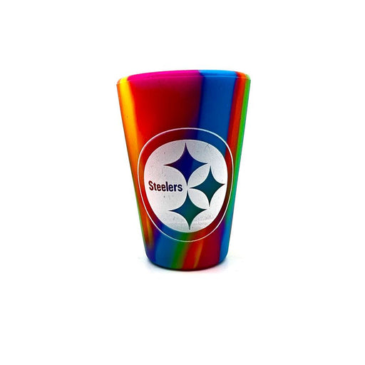 Steelers Rainbow 1.5oz Silicone Unbreakable Shot Glass