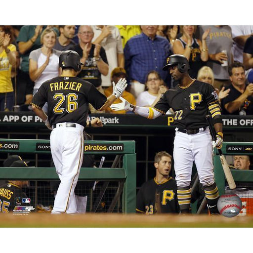 Adam Frazier and Andrew McCutchen Pittsburgh Pirates High 5 Unsigned 8x10 Photo