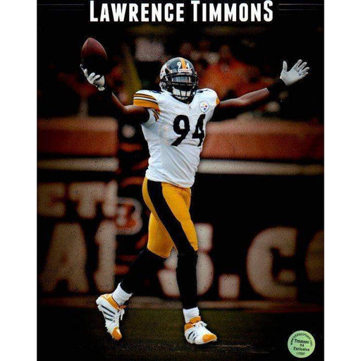 Lawrence Timmons Custom In White With "Lawrence Timmons" Header Unsigned 8X10 Photo