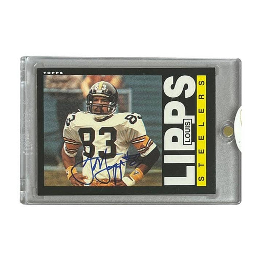 Louis Lipps Signed Topps Player Card Slabbed By TSE