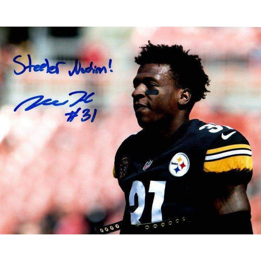 Mike Hilton #31 Signed Helm. Off Closeup 8X10 Photo With Steeler Nation
