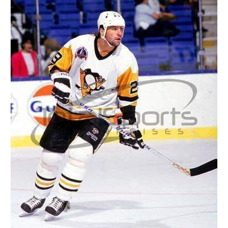 Phil Bourque on Ice in White Unsigned 8x10 Photo