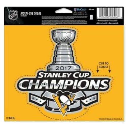 Pittsburgh Penguins 2017 Stanley Cup Champions Gold Decal