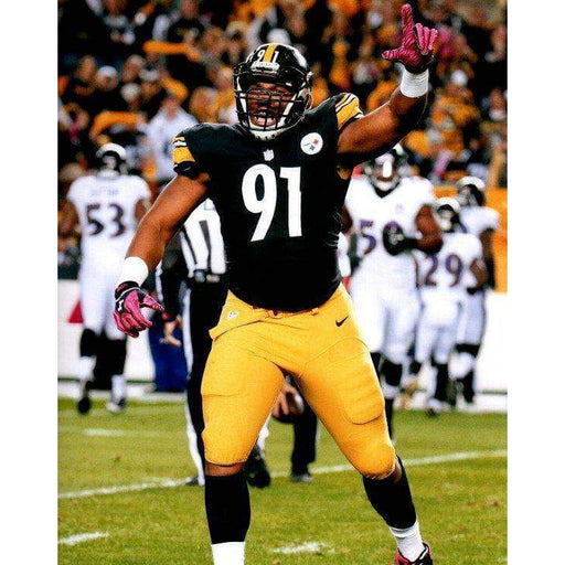 Stephon Tuitt In Black Pointing Up Unsigned 8X10 Photo
