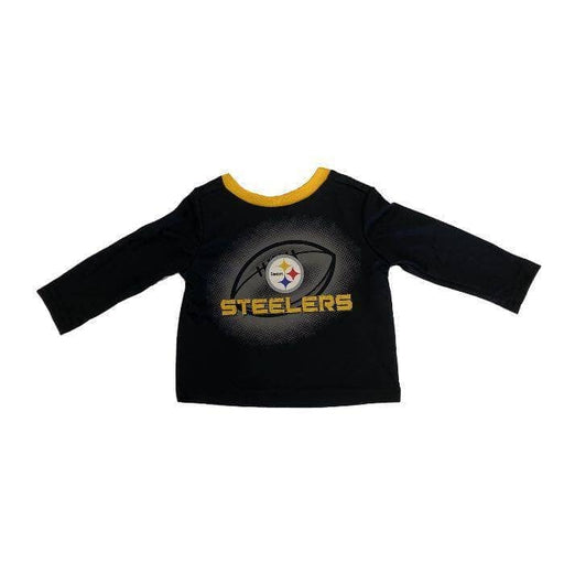 Toddler Pittsburgh Steelers Black and Gold Football Graphic Long Sleeve 12M
