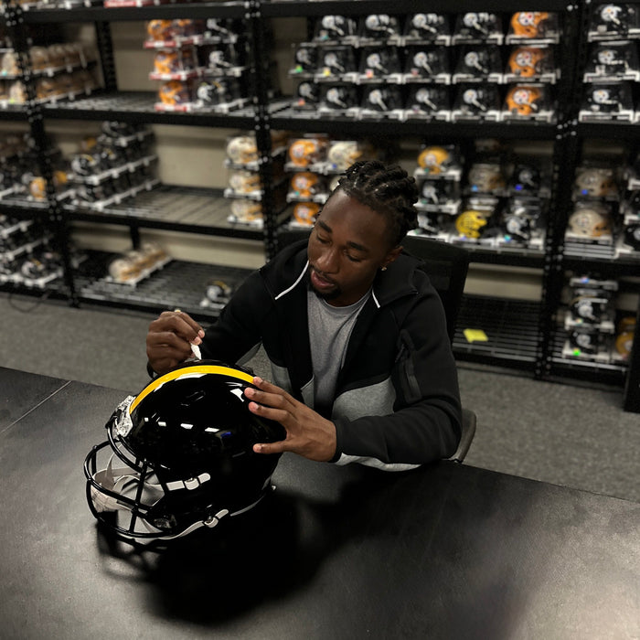Asante Samuel Jr Signed Pittsburgh Steelers Full Size Speed Replica Helmet with "Here We Go"