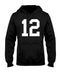 #12 Player Legend Series - Black Jerzees 50/50 Hoodie Black / S