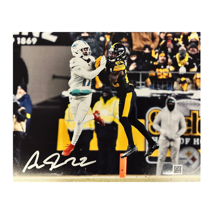 Asante Samuel Jr Signed Interception vs Dolphins 8x10 Photo