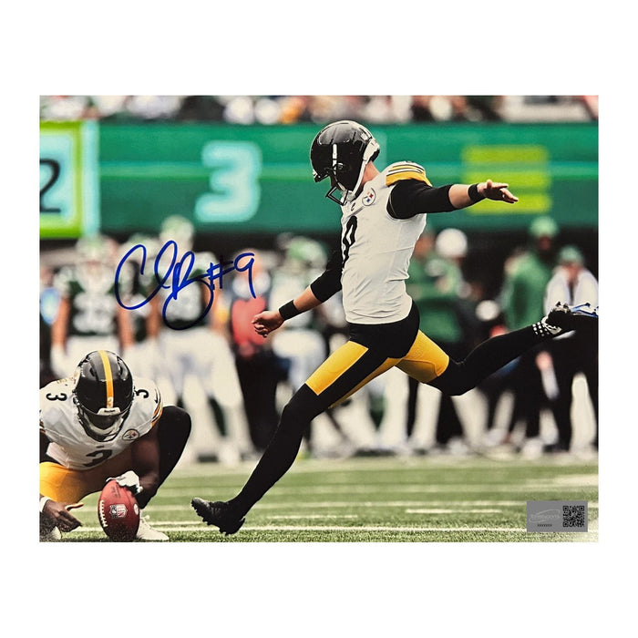 Chris Boswell Signed Kick vs Jets 8x10 Photo