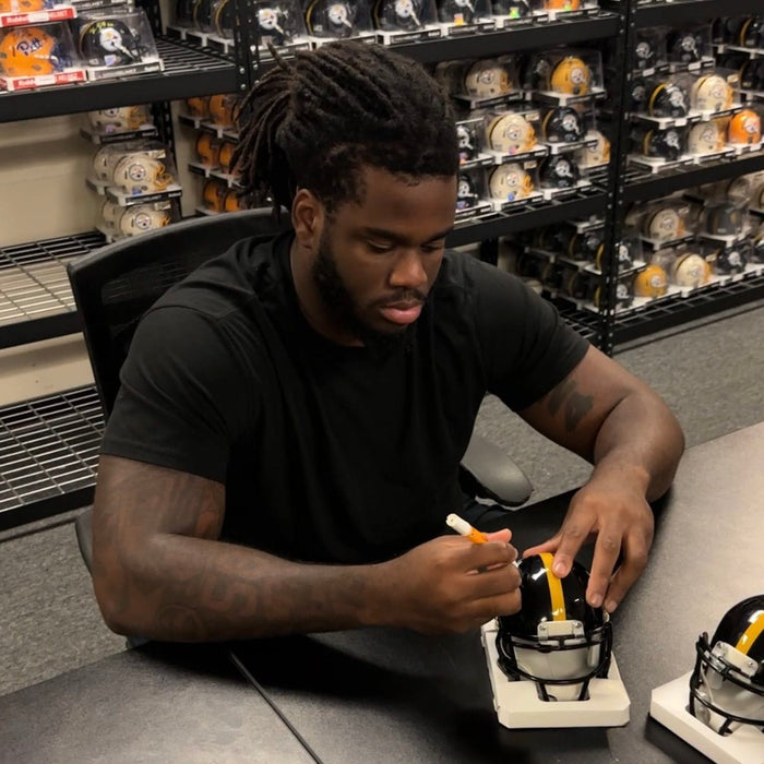 Max Iheanachor Signed Pittsburgh Steelers Speed Mini Helmet