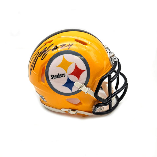 Joey Porter Jr. Signed Pittsburgh Steelers 75th Anniversary Speed Mini Helmet