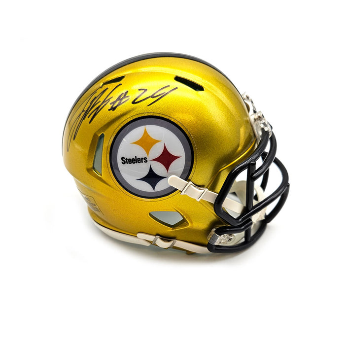 Joey Porter Jr. Signed Pittsburgh Steelers Flash Mini Helmet