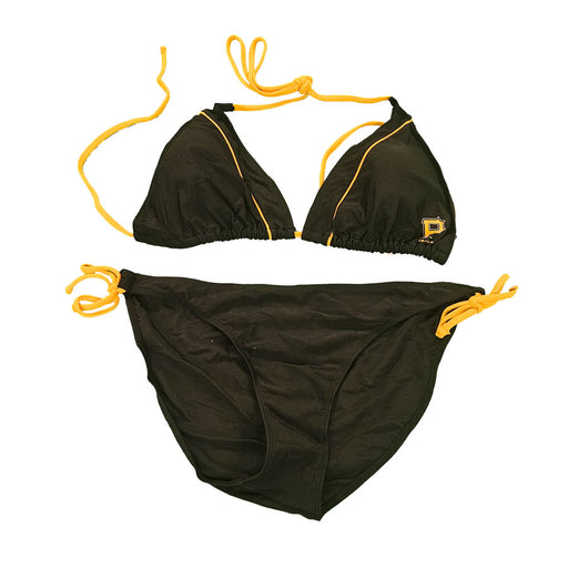 Women's Pittsburgh Pirates Solid Black Bikini sWIMSUIT