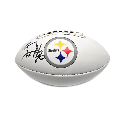 TJ Watt Signed Pittsburgh Steelers White Logo Football