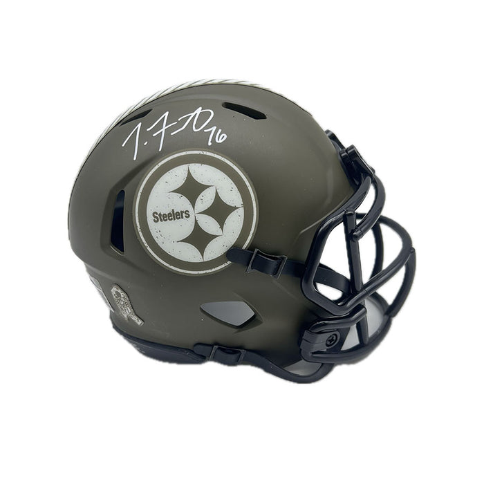 Troy Fautanu Signed Pittsburgh Steelers 22 Salute to Service Mini Helmet