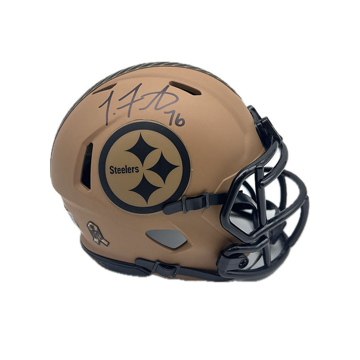 Troy Fautanu Signed Pittsburgh Steelers 23 Salute to Service Mini Helmet