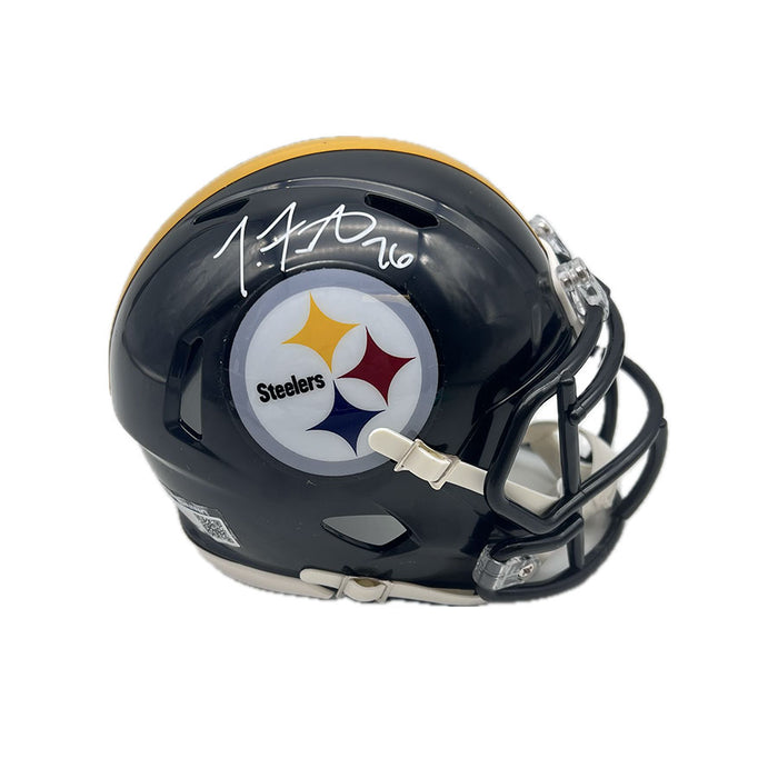 Troy Fautanu Signed Pittsburgh Steelers Black Mini Helmet