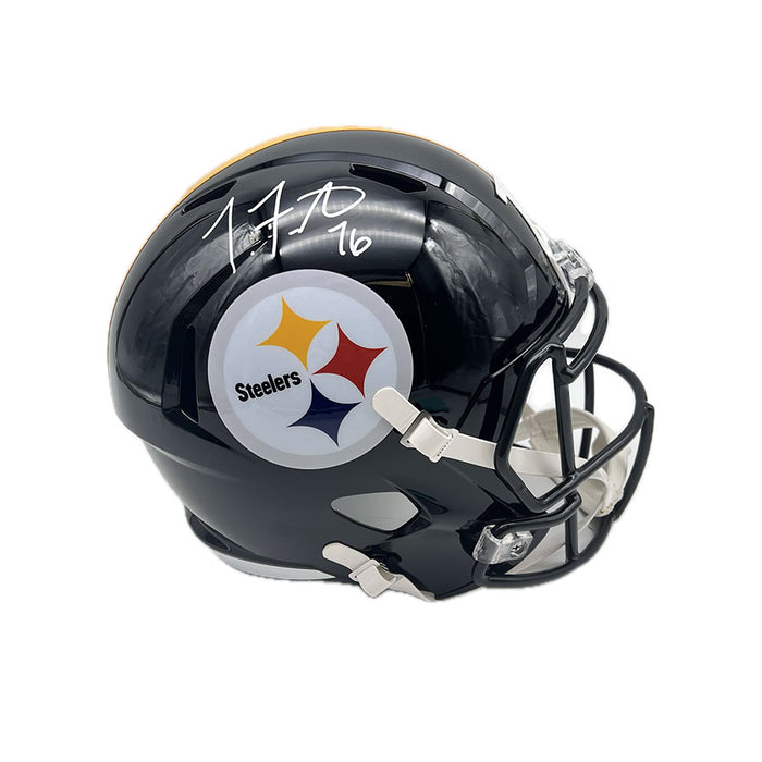 Troy Fautanu Signed Pittsburgh Steelers Black Speed Full Size Helmet