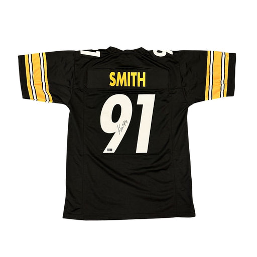 Aaron Smith Signed Custom Black Football Jersey