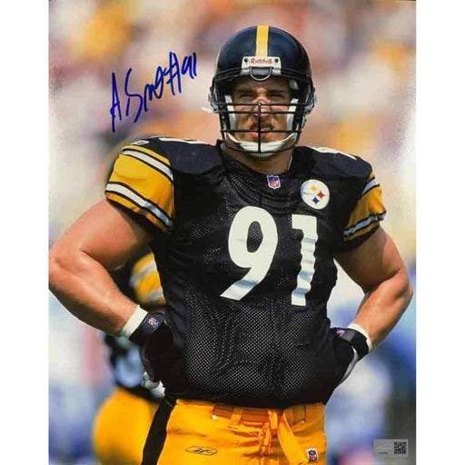 Aaron Smith Signed Hands On Hips 8X10 Photo Blue