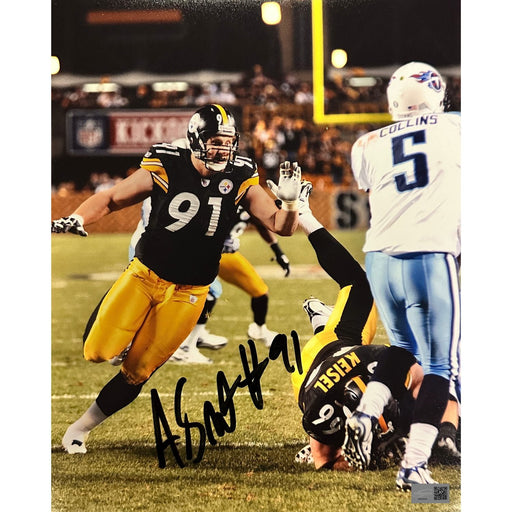 Aaron Smith Signed vs Titans 8X10 Photo