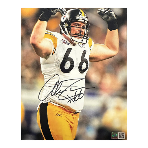 Alan Faneca Signed Arms Up SB XL 8X10 Photo