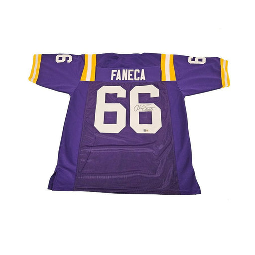 Alan Faneca Signed Custom Purple College Jersey