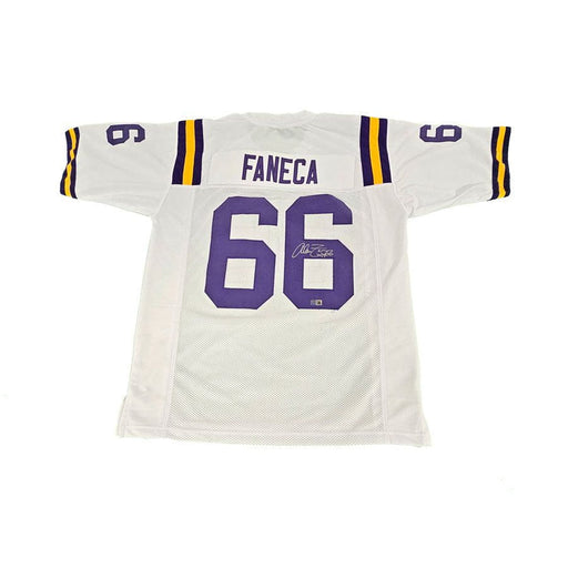 Alan Faneca Signed Custom White College Jersey