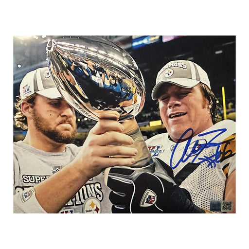 Alan Faneca Signed SB XL Celebration with Ben Roethlisberger 8X10 Photo