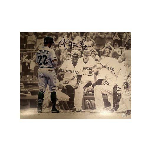 Andrew McCutchen Autographed in Front of Team Spotlight 16x20 Canvas