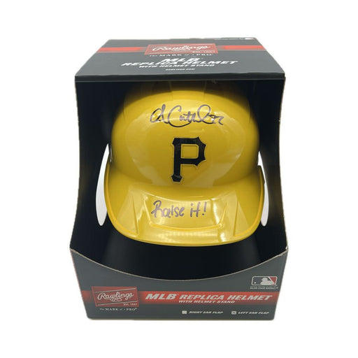 Andrew McCutchen Autographed Pittsburgh Pirates Gold FS Helmet with "Raise It"