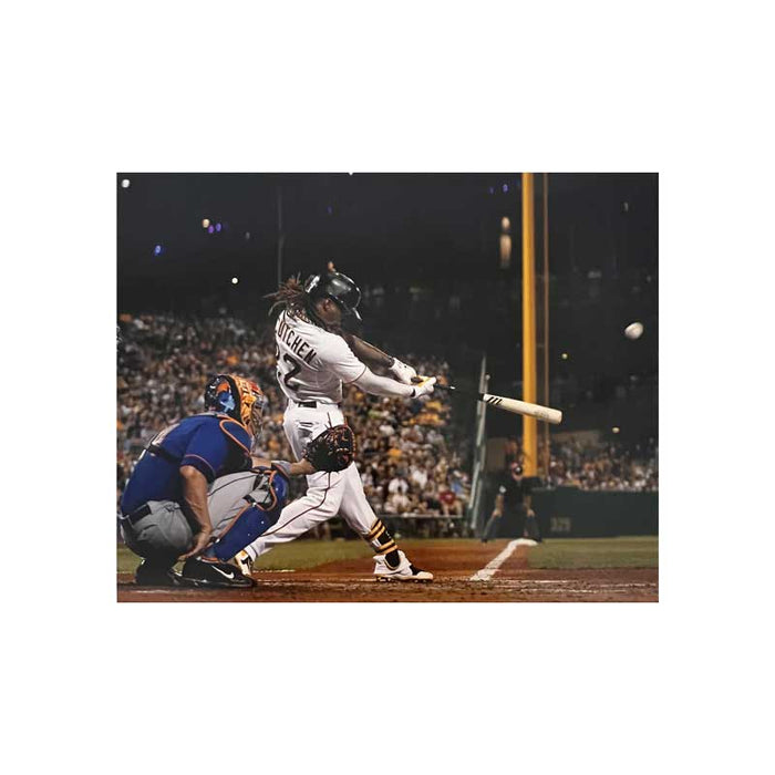 Andrew McCutchen In White Hitting Ball Vs Mets Unsigned 16x20 Photo