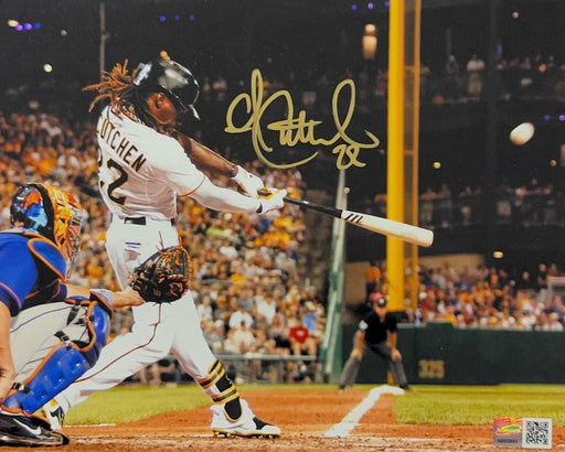 Andrew McCutchen Signed Swinging in White 8X10 Photo