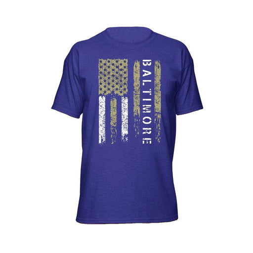 Baltimore Scratchy Flag Purple T-Shirt