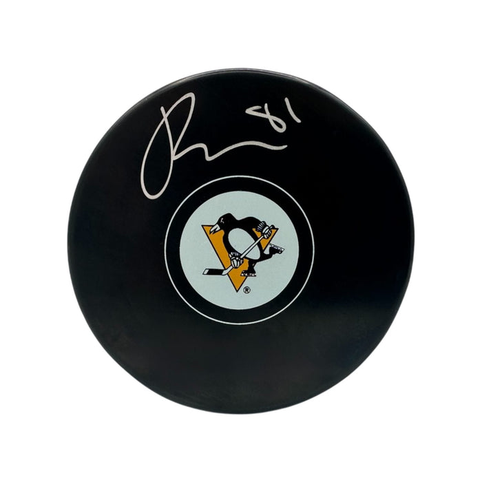 Ben Kindel Signed Pittsburgh Penguins Logo Puck