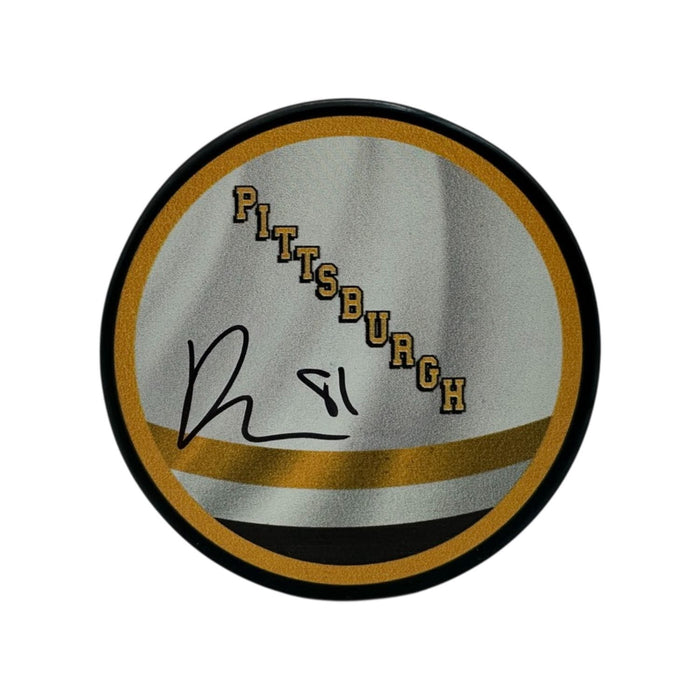 Ben Kindel Signed Pittsburgh Penguins Reverse Retro Puck