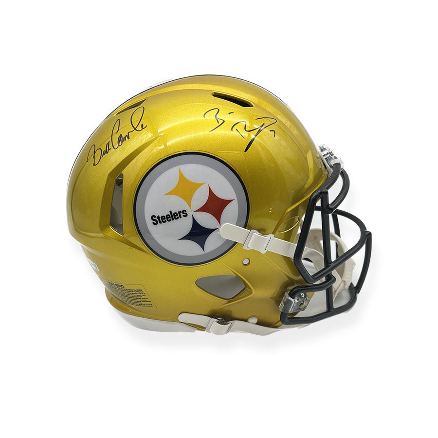 Ben Roethlisberger and Bill Cowher Dual Autographed Pittsburgh Steeler ...