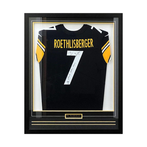 Ben Roethlisberger Signed Pittsburgh Steelers Authentic Nike Jerseys with "Steeler Nation 04-21" - Professionally Framed