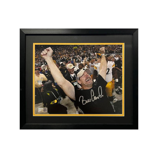 Bill Cowher Signed 2 Fists Celebration 16x20 Photo - Professionally Framed