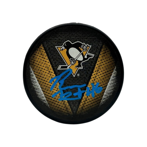 Blake Lizotte Signed Pittsburgh Penguins Stitch Souvenir Hockey Puck