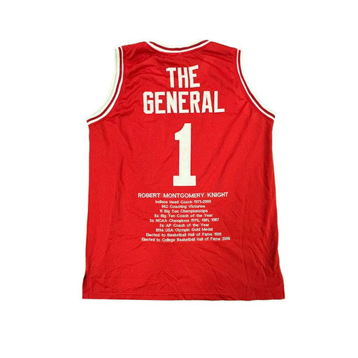 Bobby Knight Unsigned Custom College Red STAT Jersey