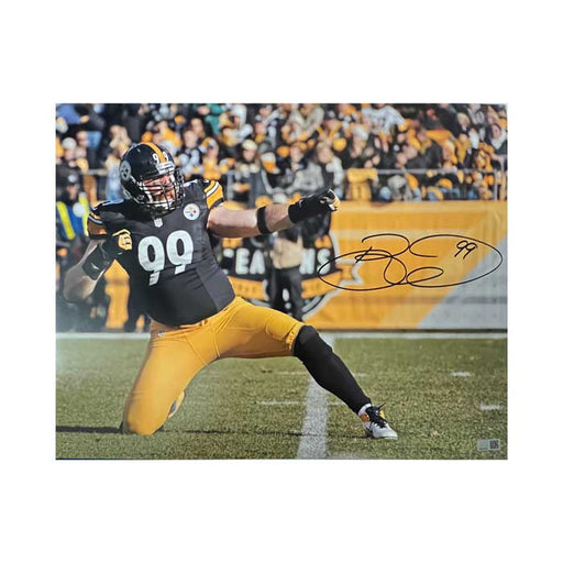 Brett Keisel Autographed Bow And Arrow Close-up 16x20 Photo