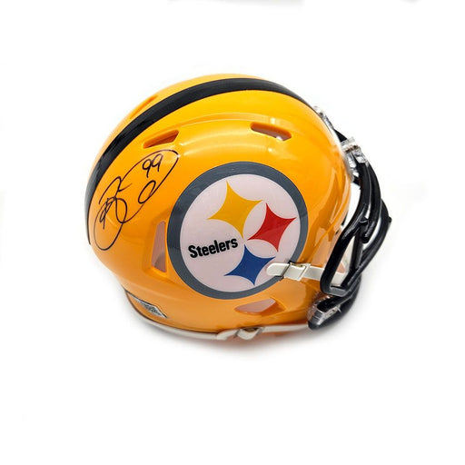 Brett Keisel Autographed Pittsburgh Steelers 75th Anniversary Speed Mini Helmet