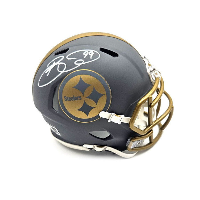 Brett Keisel Autographed Pittsburgh Steelers SLATE Mini Helmet