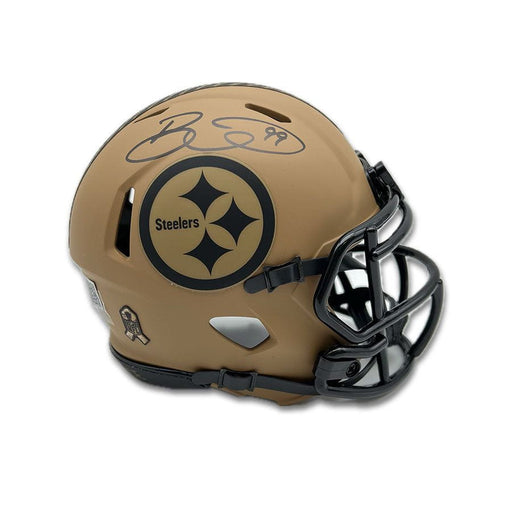 Brett Keisel Signed Pittsburgh Steelers 2023 Salute to Service Mini Helmet